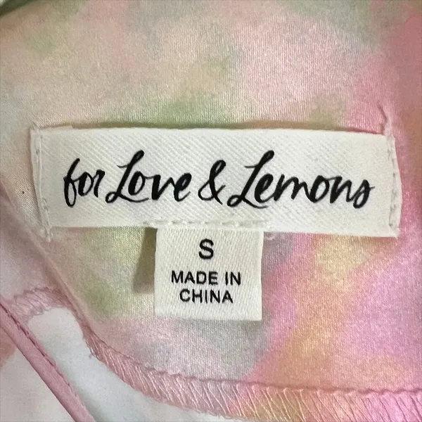For Love & Lemons Call Me Tie Dye Colorful Pastel Open Back Midi Dress Small - Image 7
