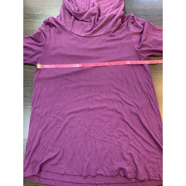 April Cornell Cottagecore Turtleneck Top Womens XXS Pink Knit Short Sleeve‎ Puff - Image 6