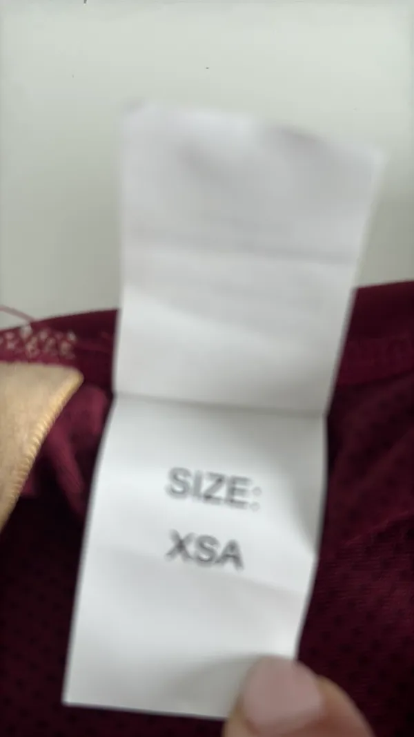 Burgundy woman’s leotard. Built in shelf bra. Size XS - Image 5