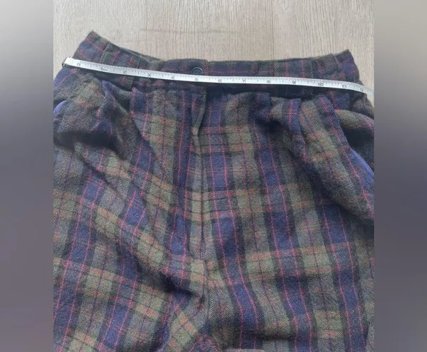 Vintage Wool Plaid Pants Size 25 - Image 3