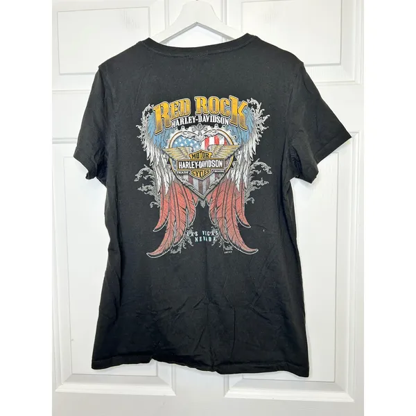 Harley-Davidson Red Rock Las Vegas Graphic V-Neck Tee XL - Image 2