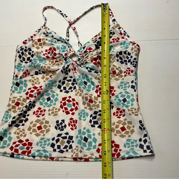Mossimo Geometric Tank Top Keyhole Detail Women Sz M Y2K - Image 5