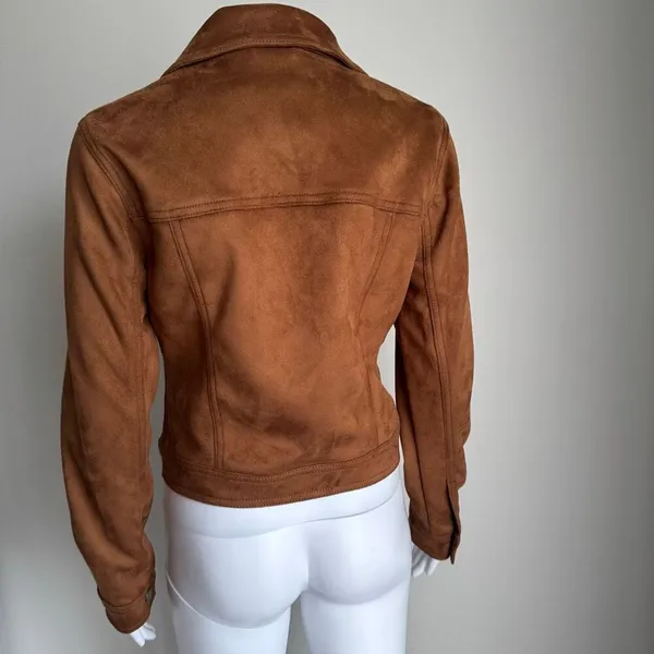 Abercrombie & Fitch Faux Suede Trucker Jacket Size S NWT - Image 4