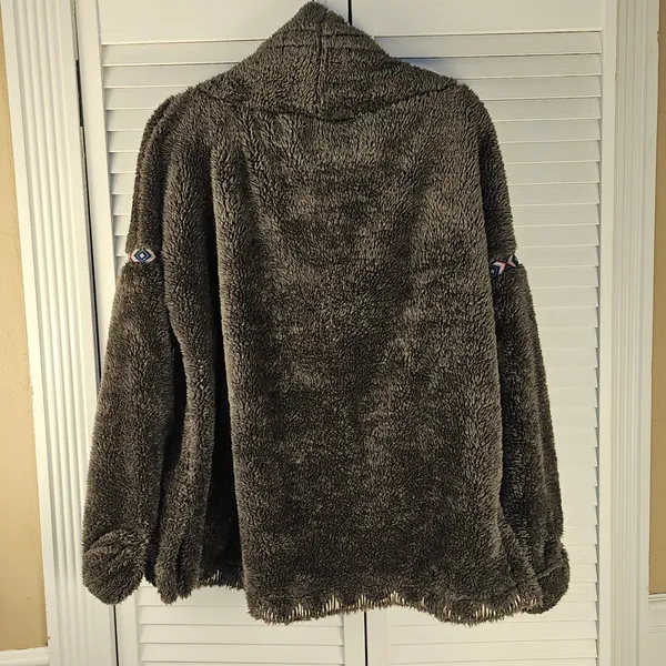 Sundance Womens Mountain Loft‎ Gorpcore Bell Sleeve Loft Fleece Pullover XS - Image 2