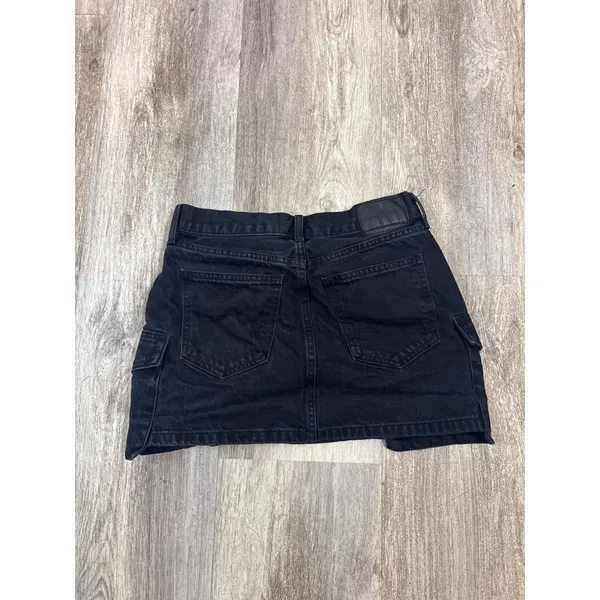 Denim Forum Aritzia The 90s Mid-Rise Cargo Mini Skirt Washed Black Size 26 - Image 5