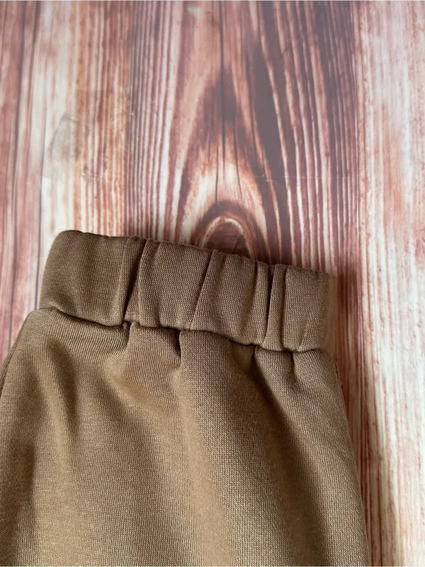 Halara Chestnut Brown High Rise Button Front Sweatpants Joggers Size XS - Image 6