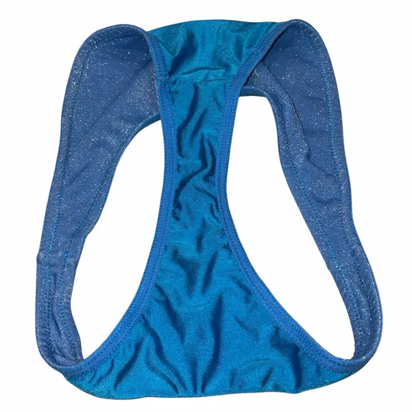 Triangl Blue Sparkle High Cut Cheeky Bikini Bottoms Medium - Image 7