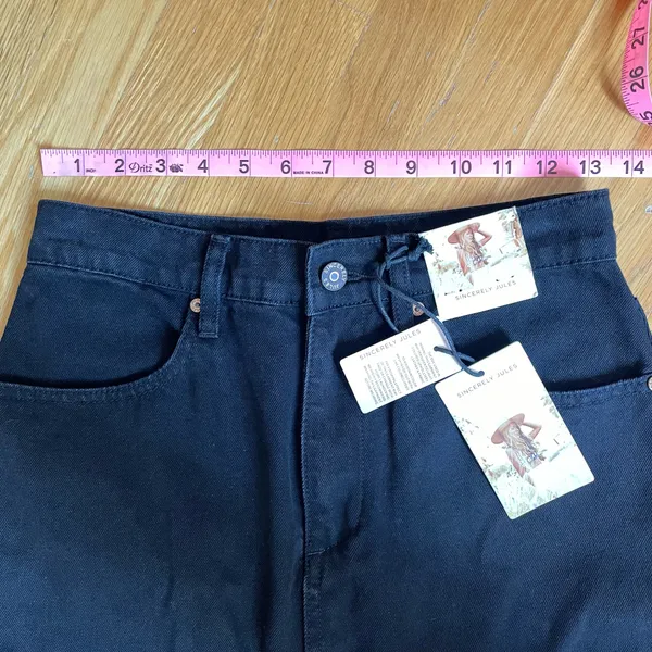 Sincerely Jules Women’s Black Denim Cargo Maxi Skirt Size 5/26 NWT - Image 7