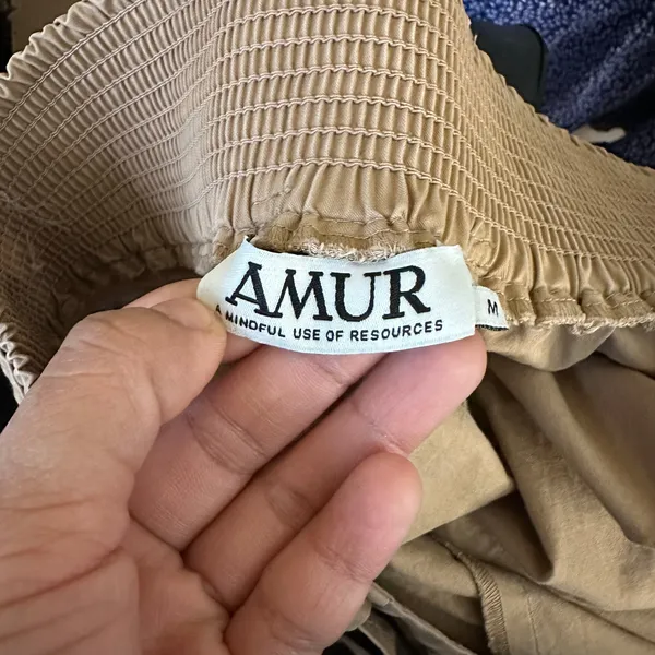 AMUR Lisette Cargo Pant Size Medium Tan Brown‎ Revolve Paper Bag Jogger Luxury - Image 3