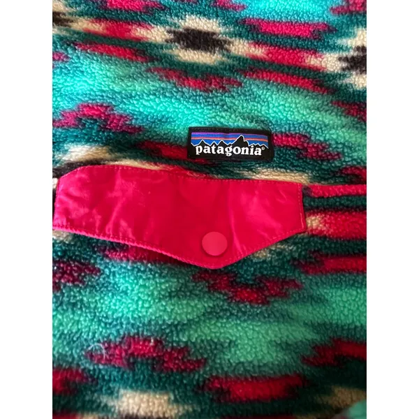 Patagonia Synchilla Fleece Pullover Women's XL Aztec Southwestern Teal Pink - Image 4