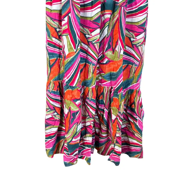 Abel The Label Anthropologie Kelissa One Shoulder Maxi Dress‎ Sz M Multicolor - Image 5
