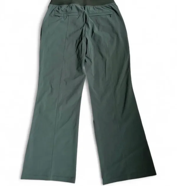 Athleta Women's Green Flared Pants Pull On Stretch Size 2P Petites - Image 3