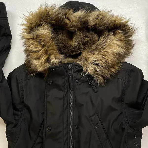 S13/NYC Winter Coat Womens Small puffer parka Faux Fur Hood lining‎ penny lane - Image 10