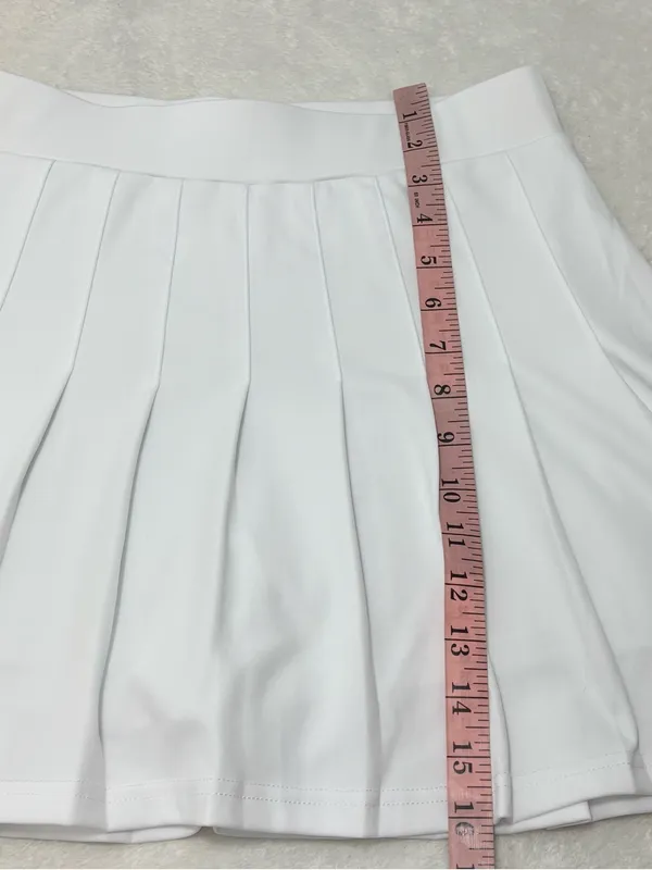 INDERO‎ White Pleated Tennis Skirt- Skort Size L - Image 6