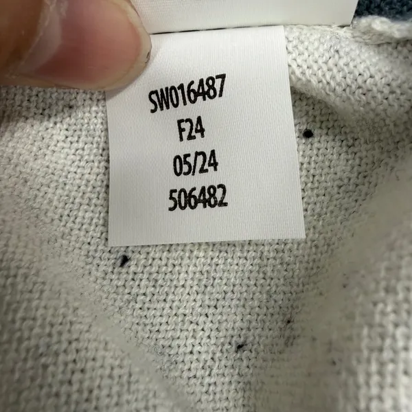 Smartwool Merino Wool Colorblock High-Low Knit Top Blue Cream SW016487 - Image 5