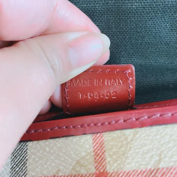 BURBERRY‎ RED, CANVAS LEATHER SHOULDER BAG - Image 14