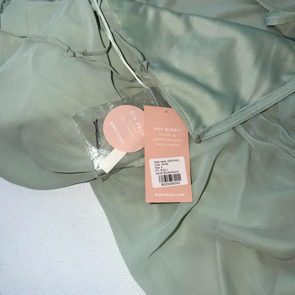 Beautiful New Birdy Grey Gwennie Sage Bridesmaid Dress - Image 7