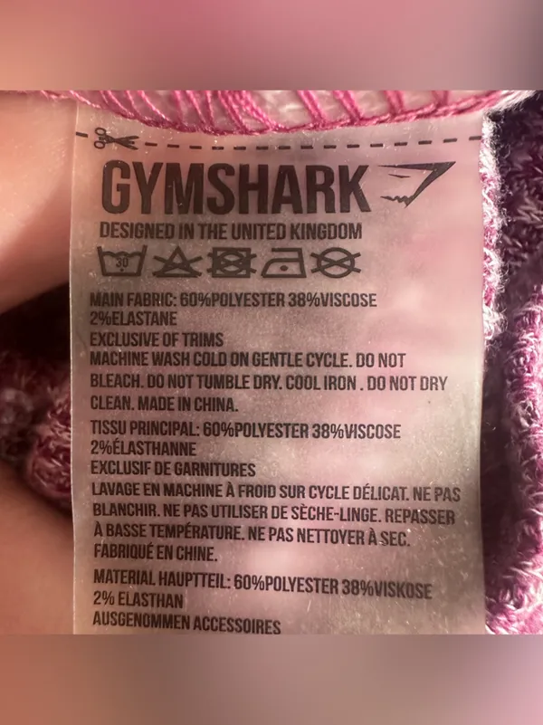 Gymshark Slounge Cropped Ribbed Tank Top High Neckline Women’s XS Pink - Image 6