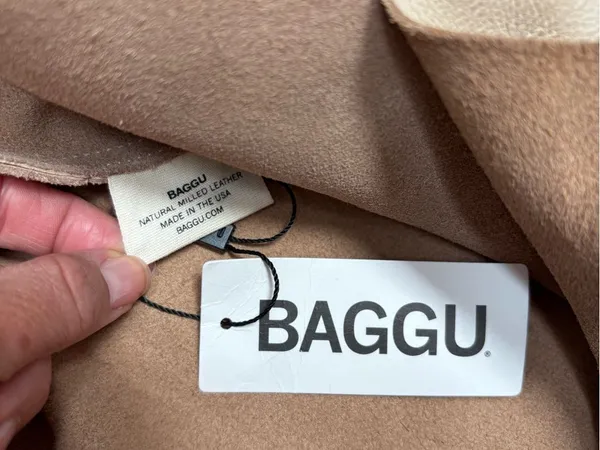 BAGGU Leather Natural Tote - Image 6