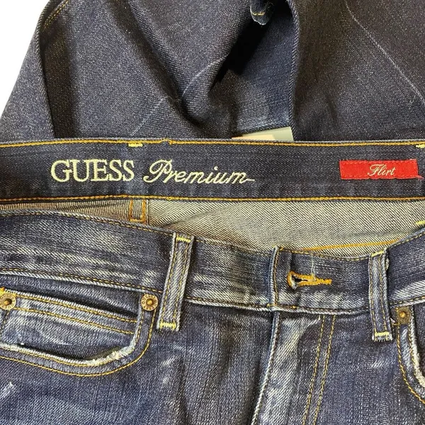 Guess Premium Denim Flirt Bootcut Dark Wash Jeans Women‎ Size 27 Pants Stretch - Image 5