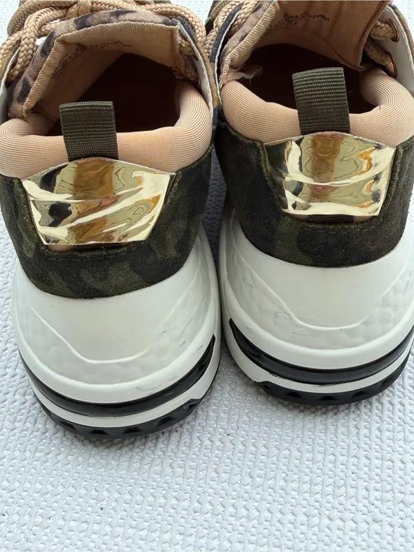 Steve Madden Cliff Sneakers Women 7 Camo Leopard Platform Lace Up Chunky Shoes - Image 7