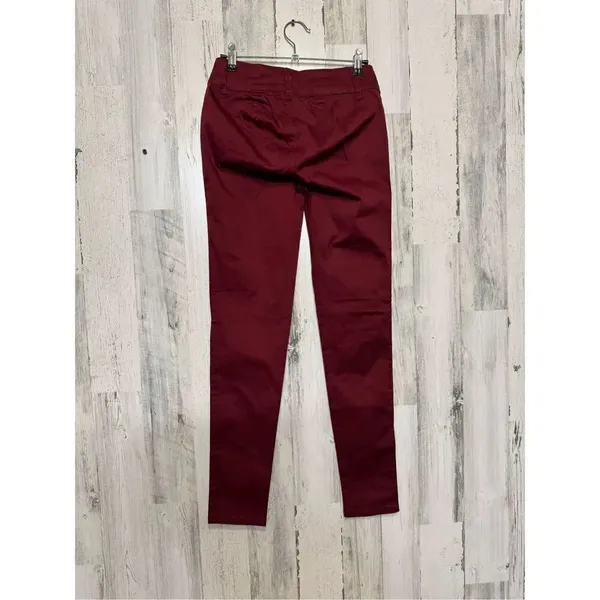 Burgundy skinny jeans Red Size 2 - Image 2