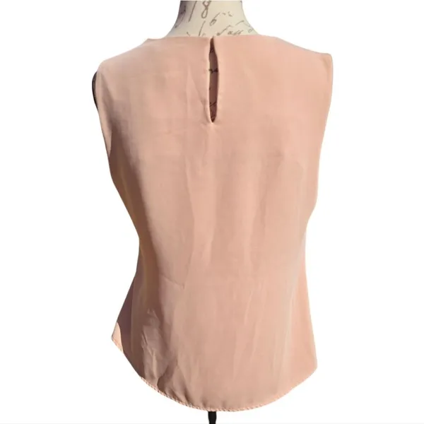 Zara -1612 Front Knotted Sleeveless Blouse in Pink‎ Blush Women's Medium - Image 3