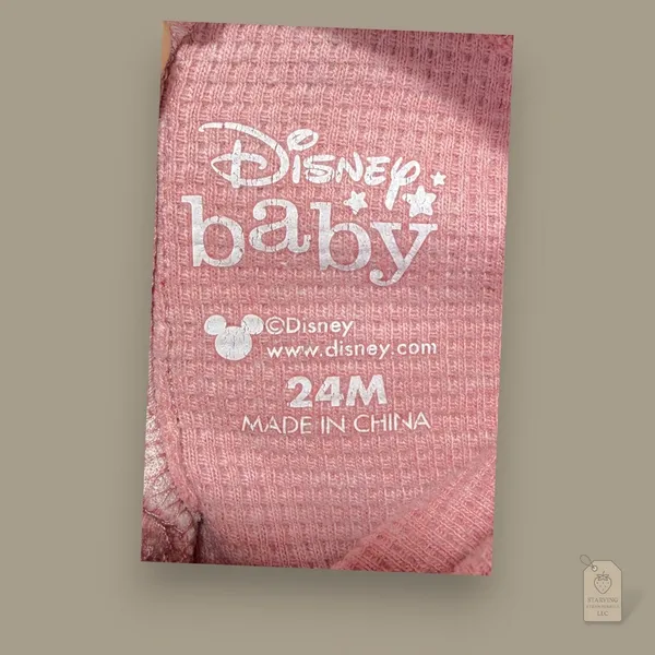 Disney Baby Mickey & Minnie Pink Waffle-Knit Romper 24M - Image 5