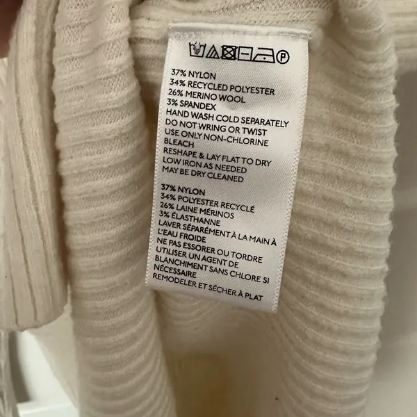 Ett:twa Amrita Ribbed Sweater Tunic Ivory Size XS - Image 7