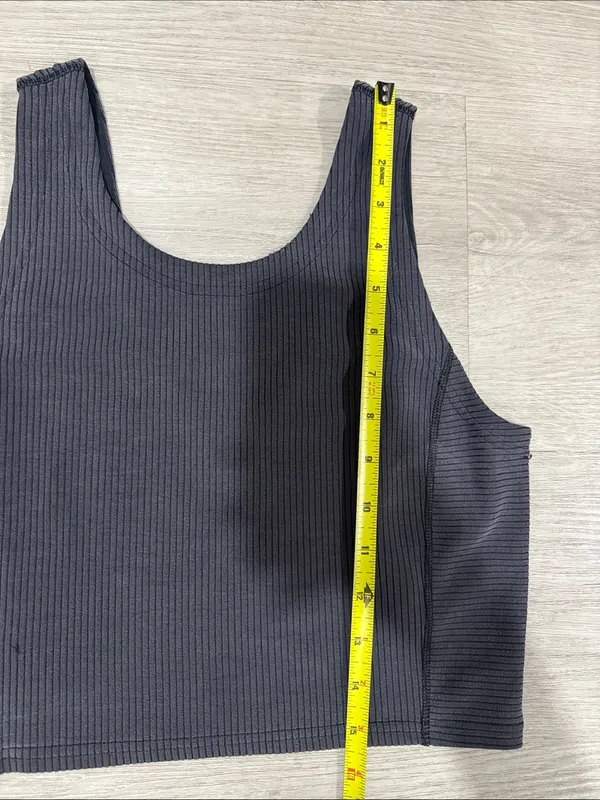 Lululemon Ribbed Softstreme Cropped Tank Top washed Black 6 - Image 12