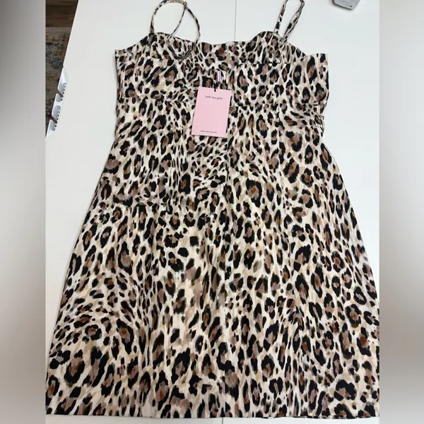 NWT Avec Les Filles Animal Print Mini Summer Dress size 12 - Image 10