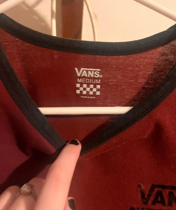Vans Maroon  Crop Top - Image 3