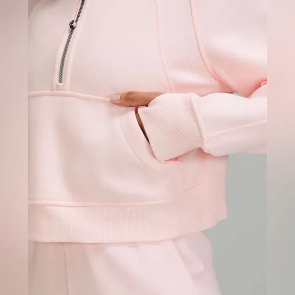 Lululemon Scuba Oversized Half Zip Hoodie Jacket Strawberry Milkshake Size XS S - Image 4