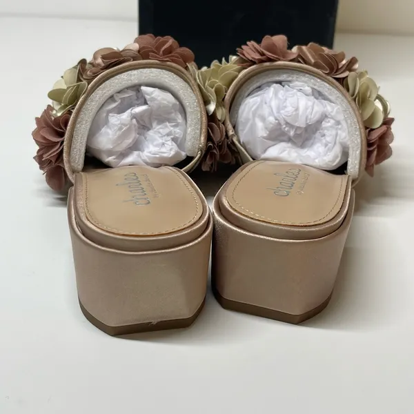 Charles by Charles David Victorious Sandals Women's Size 7M Ivory Floral Chiffon - Image 4