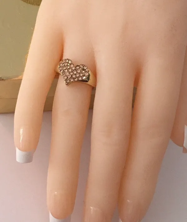Champagne Heart Ring, Size 7 - Image 2