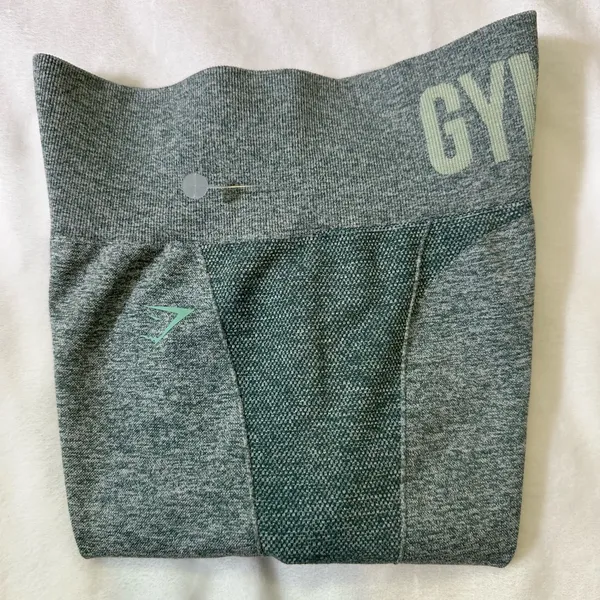 Gymshark Seamless High-Waist Bike Shorts in Teal Green - Image 2