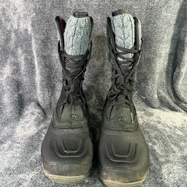 The North Face ThermoBall Insulated Winter Boots – Women’s 9.5 – Black/Grey - Image 2
