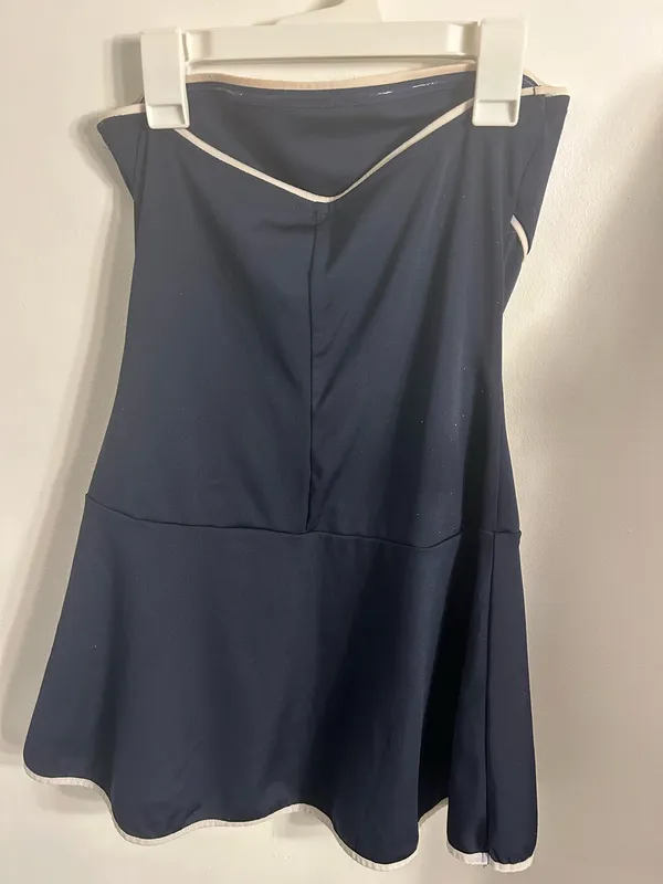 Edikted Navy Blue Strapless Athletic Dress - Image 4