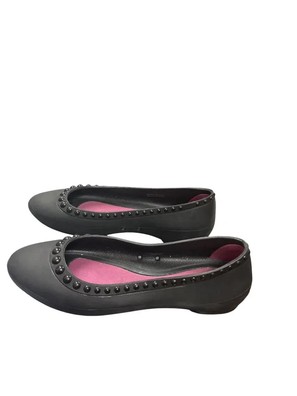 Crocs womans black rubber slip on casual shoes sz 6 SKU 10-102 - Image 4