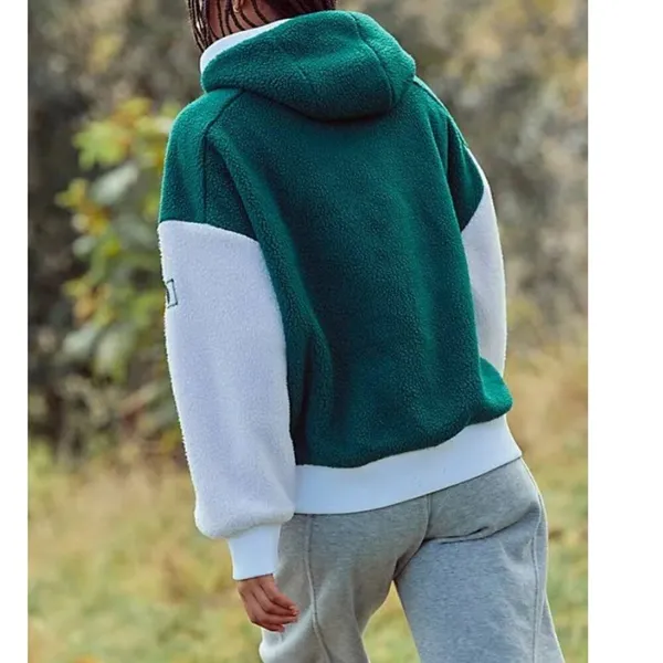 NWT Free People Hit The Slopes Hoodie in Evergreen Combo - Image 3