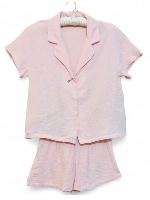 H&M Women’s 100% Cotton Muslin Pajama 2 Piece Set Size XSmall - Image 3