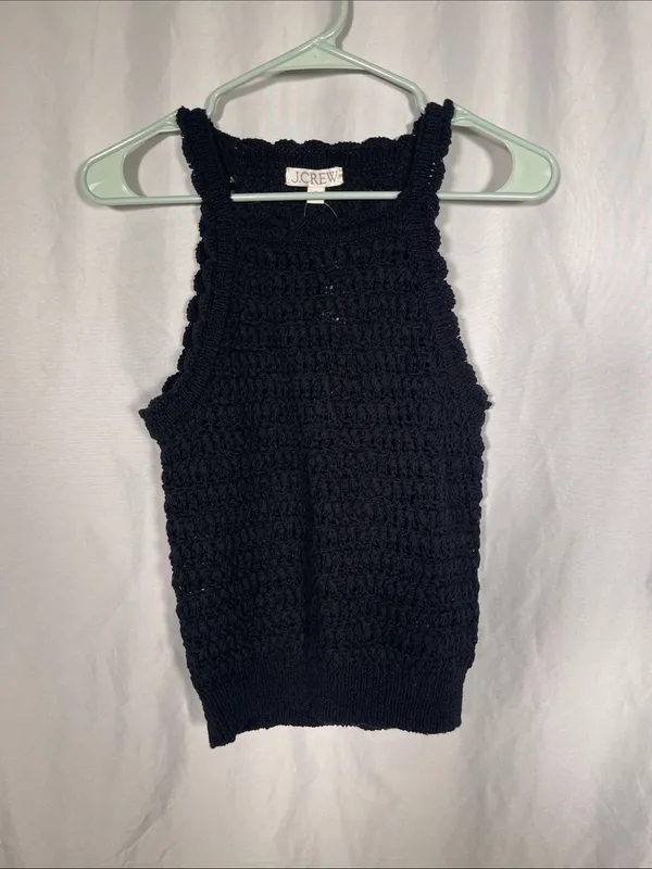 J. Crew Womens Montauk Crochet Tank Top Blouse Small Cj448 - Image 2