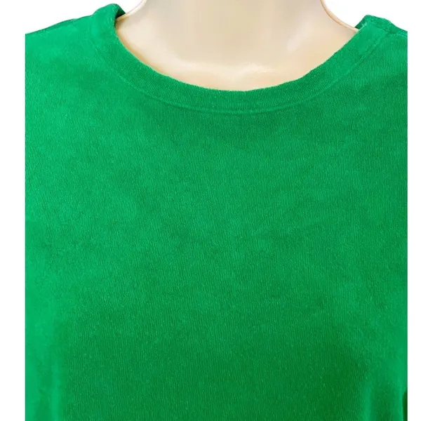 JUICY COUTURE Bright Kelly Green Terry Cloth Swimsuit Top Coverup ~ Size MEDIUM - Image 4