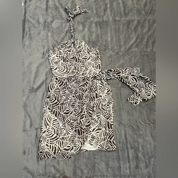 NWOT TOCCIN X RTR Elegant Halter Neck Patterned‎ Dress very beautiful - Image 5