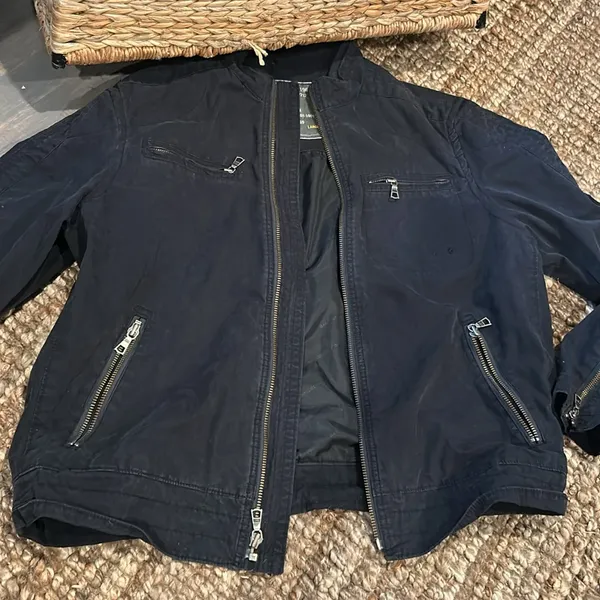 Gap Navy Blue Cargo Utility Jacket Size Large - Image 2