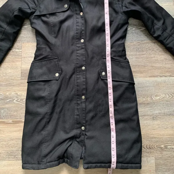 Spiewak Black Long Hooded Winter Coat M - Image 5
