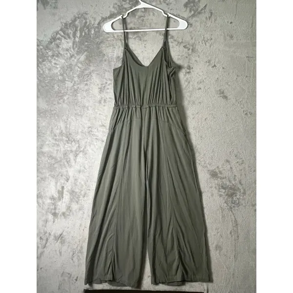 Lululemon Day to Night Jumpsuit Gray Sage Wide Leg Drawstring Waist Size 6 - Image 3