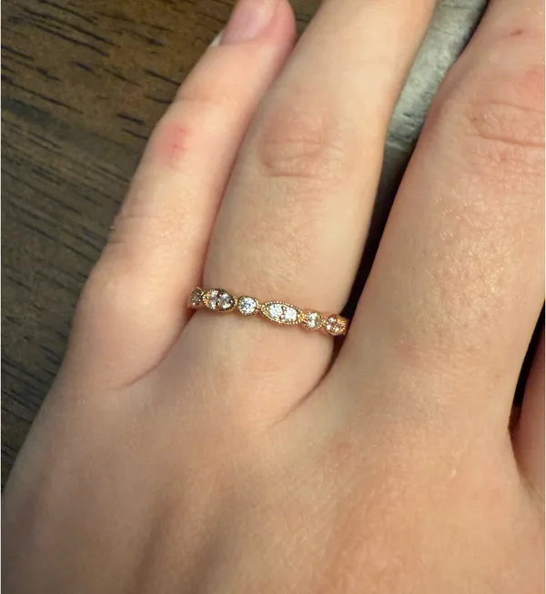 14K Gold Plated Cubic Zirconia Band - Image 2