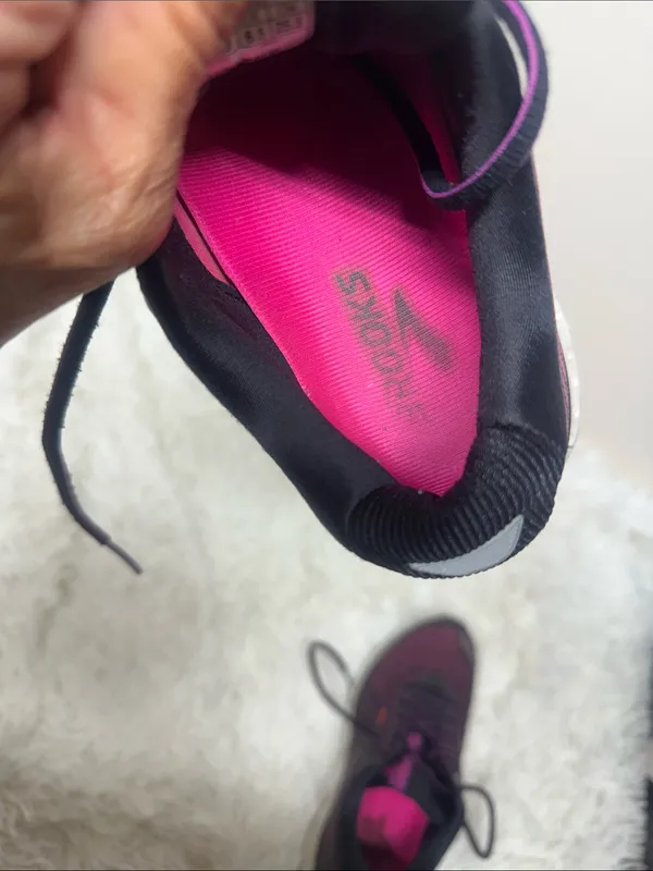 Brooks Ghost 12 Women's Black and Magenta Running Sneakers - Image 7