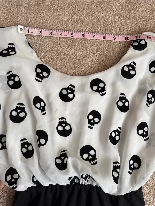 Pinc Skull Print Colorblock Mini Dress. Size Small - Image 4